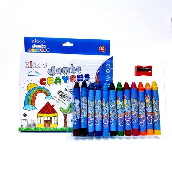 Kangaroo Kids Jumbo Crayons 12pcs