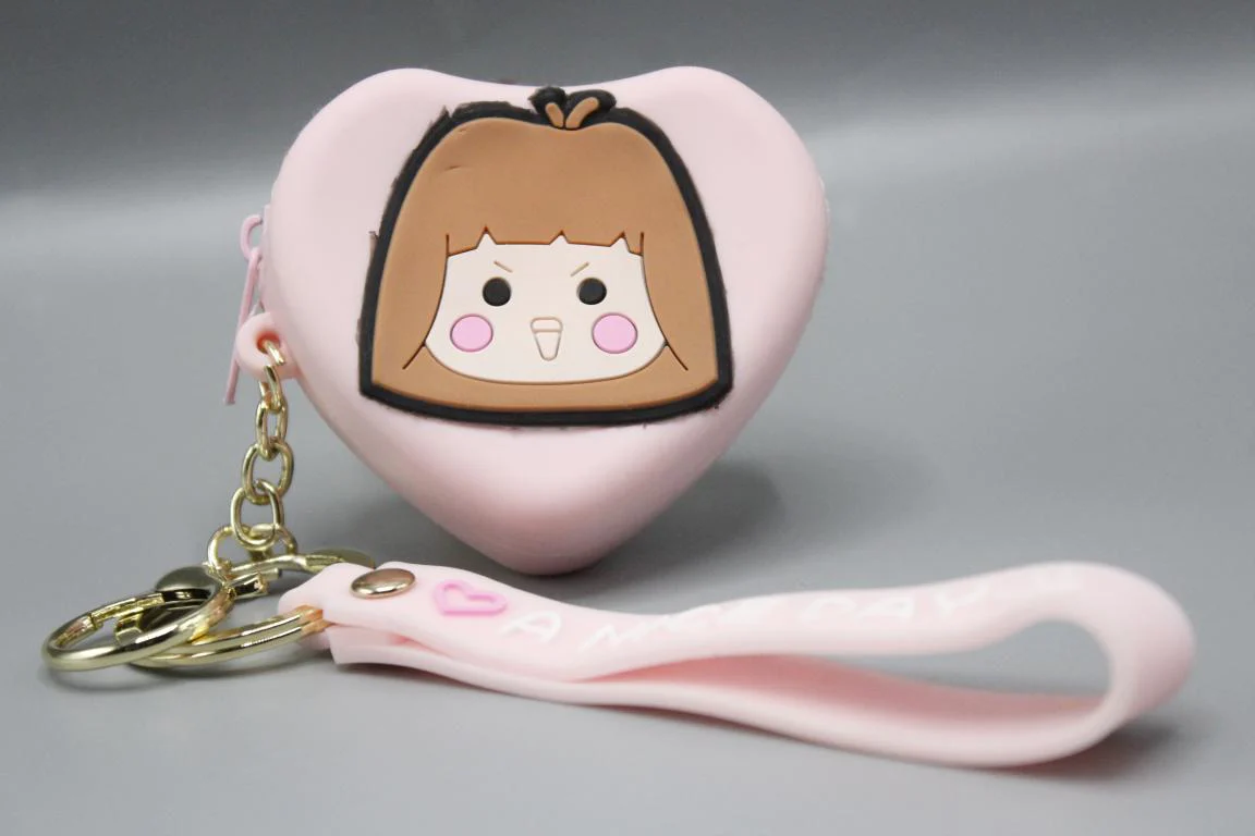 Girl-Face-Pouch-Keychain-&-Bag-Hanging-With-Bracelet-KC5488