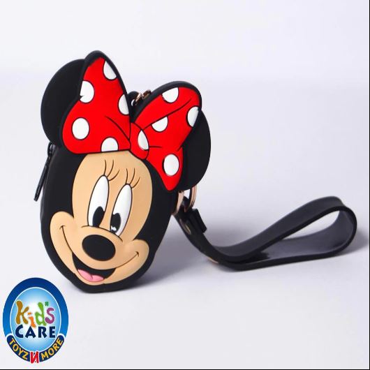 Minnie-Mouse-Shaped-Silicone-Pouch-Key-Chain-Bag-Hanging-KC5637