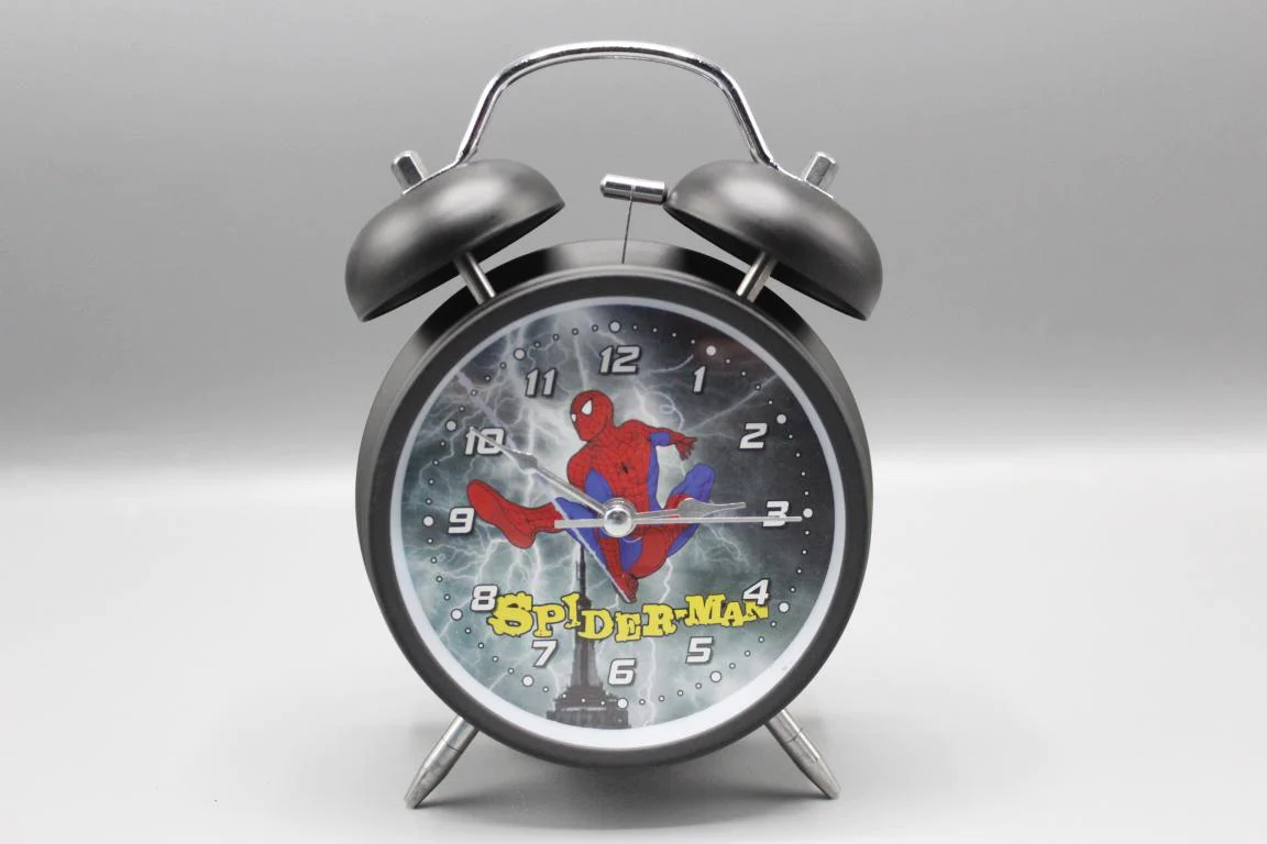 Spider-Man-Metallic-Body-Loud-Bell-Alarm-Tabble-Clock-for-Kids-Bedroom-Black-668-2