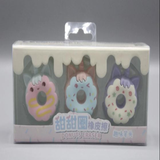 Donut-Shaped-Erasers-Pack-of-3-Erasers-QH-8429