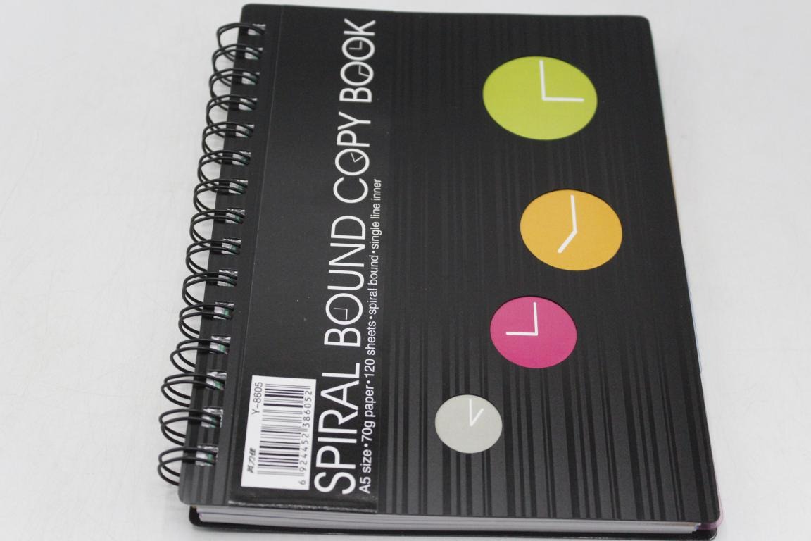 Spiral-Notebook-Diary-Black-Y-8605