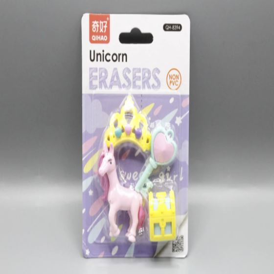 Unicorn-Shaped-Erasers-Pack-of-4-Erasers-QH-8394