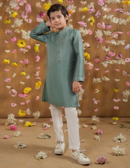 AQUA-GREEN-POLYESTER-SPECIAL-KURTA-JCK-SP-A-48124
