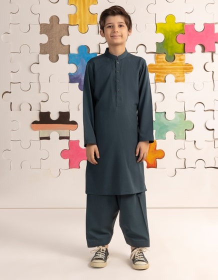 DULL-GREEN-BLENDED-BOYS-KAMEEZ-SHALWAR-JCKS-A-46446
