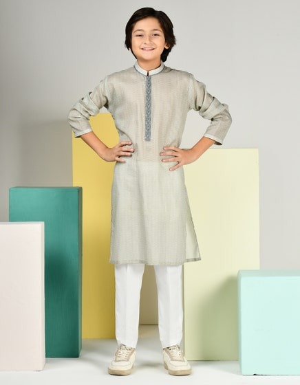 DULL-GREEN-BLENDED-KURTA-JCK-S-46372
