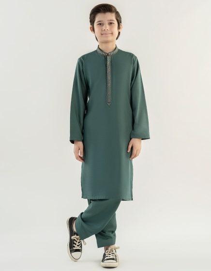 GREEN-BLENDED-KAMEEZ-SHALWAR-JCKS-A-39192
