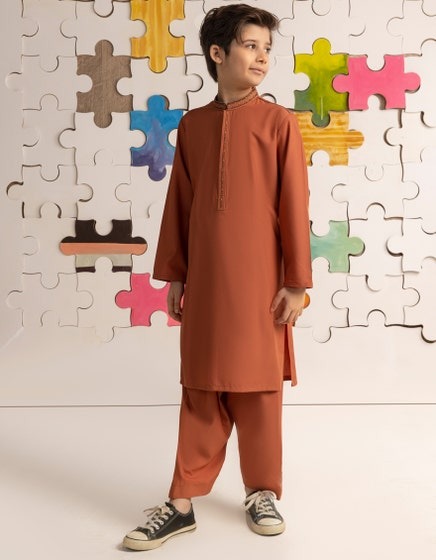 ORANGE-BLENDED-BOYS-KAMEEZ-SHALWAR-JCKS-A-39167
