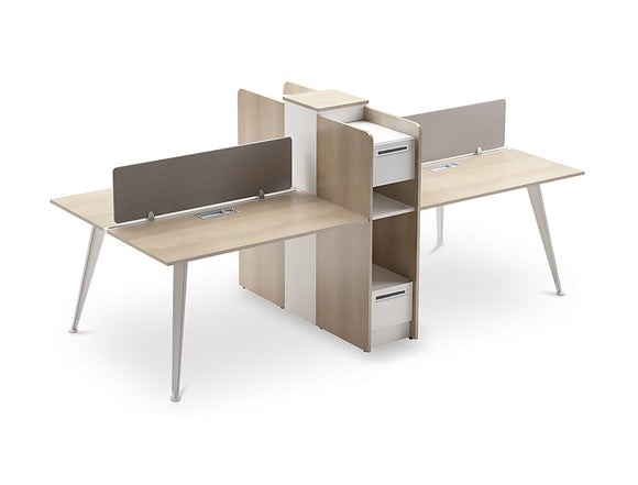 Ariel-Linear-Workstation-for-4-Person-with-Storage-Unit