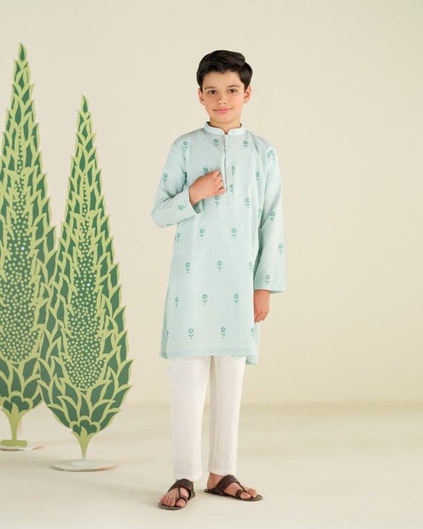 Printed-Aqua-Kurta
