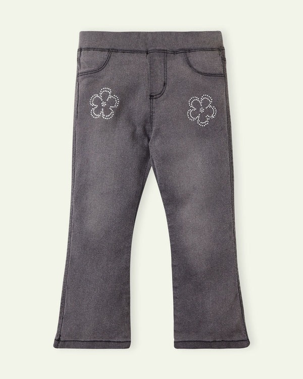 Floral-Diamante-Flared-Jeggings
