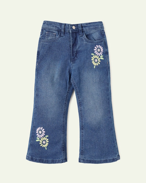 Floral-High-Rise-Flared-Jeans
