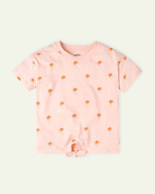 Peach-Printed-T-Shirt
