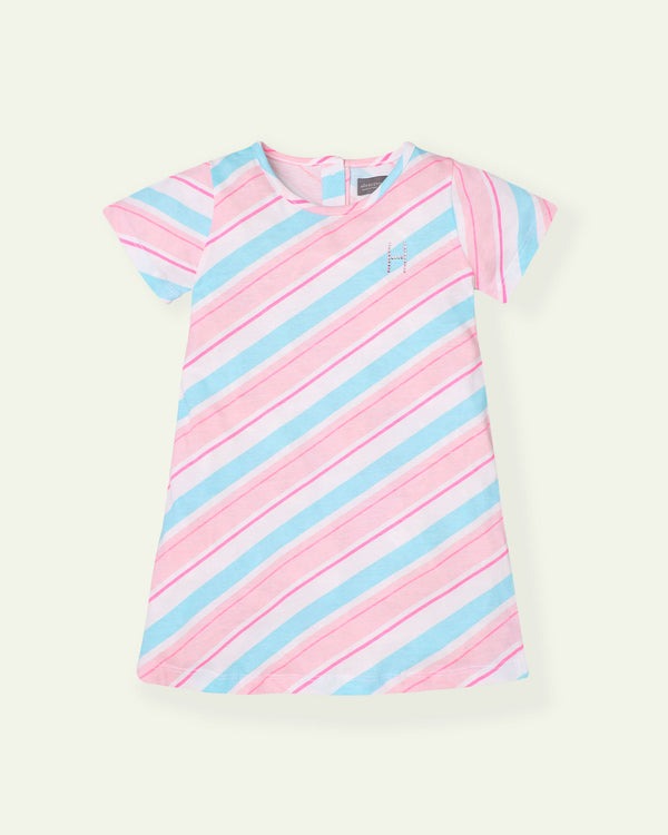 Pink-Diagonal-Stripes-Dress
