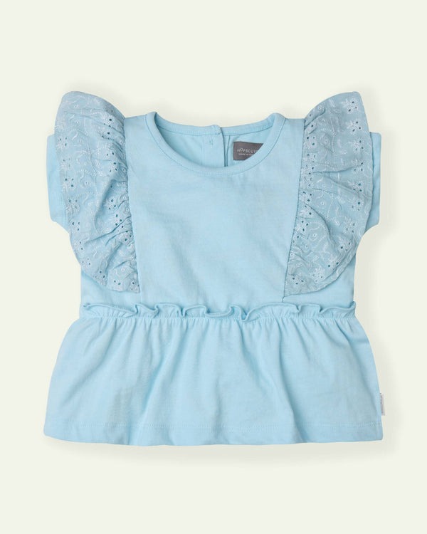 Ruffled-Blue-Top
