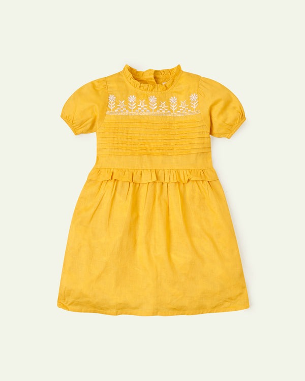 Yellow-Embroidered-Dress
