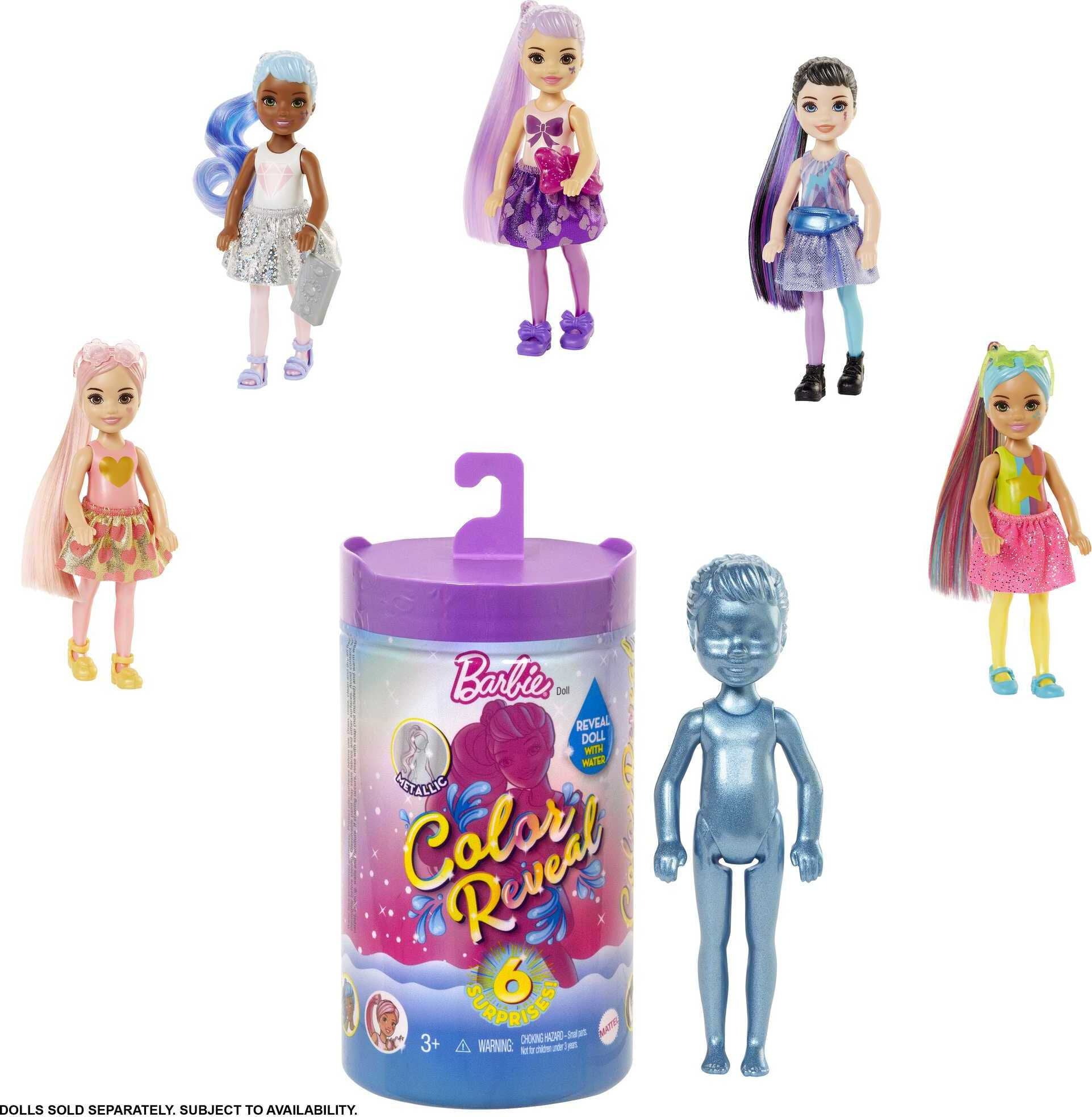 Barbie Color Reveal Chelsea Doll With  6 Surprise