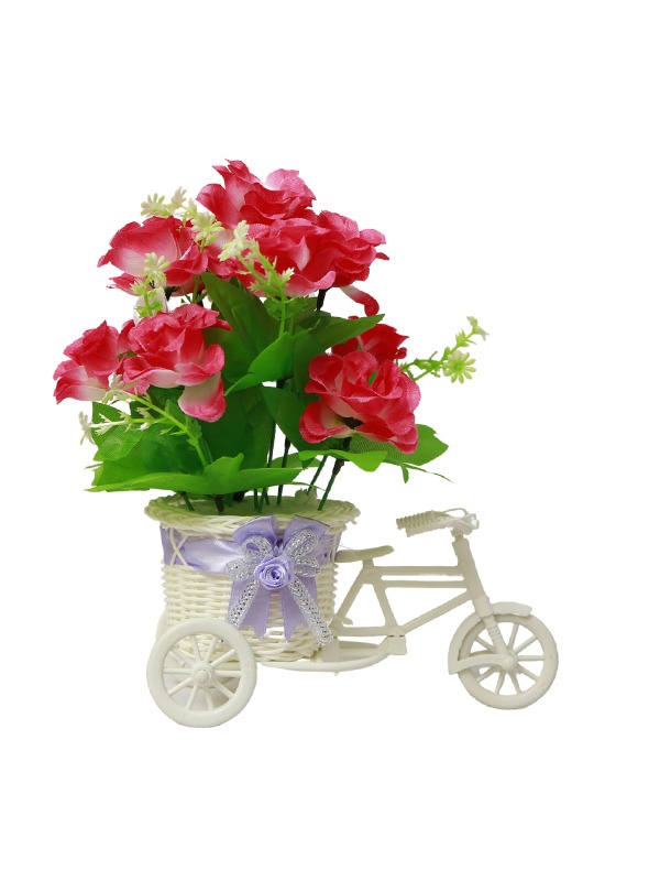 Bicycle-Carriage-floral-planter-Pinky
