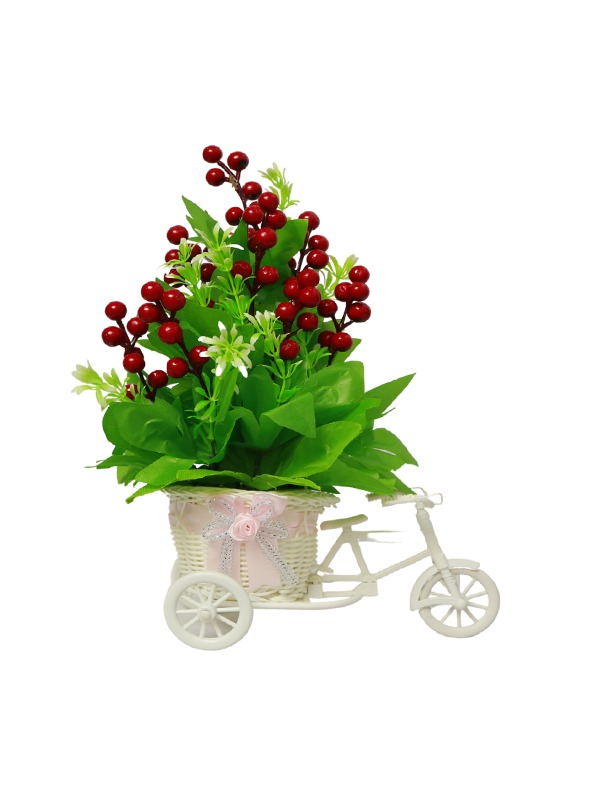 Bicycle-carriage-floral-planter-red-flowers
