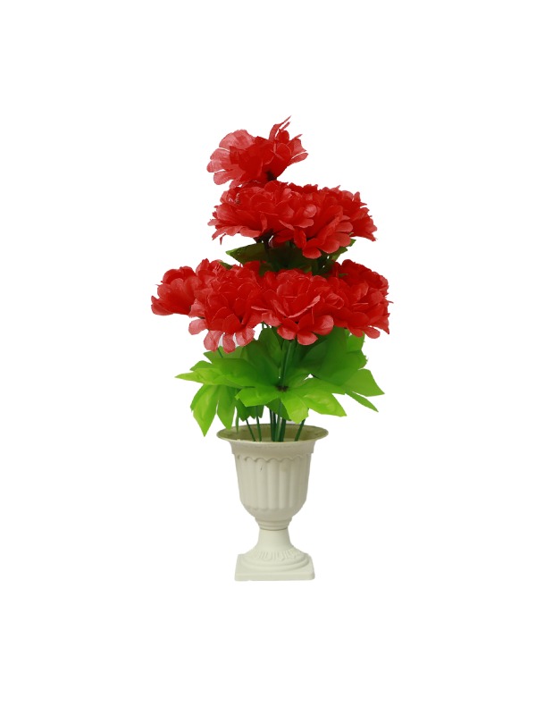 Fancy-pot-planter-Red-flowers
