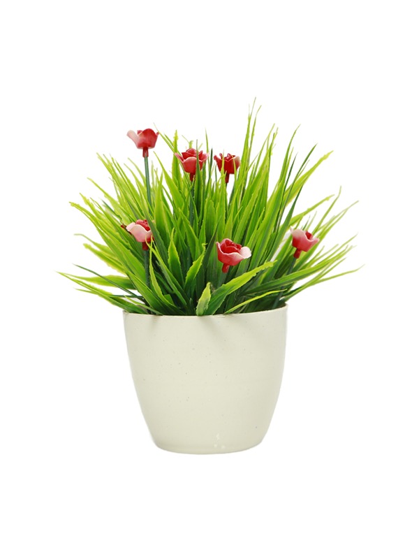 Floral-Round-Pot-Planter-Pink-flowers
