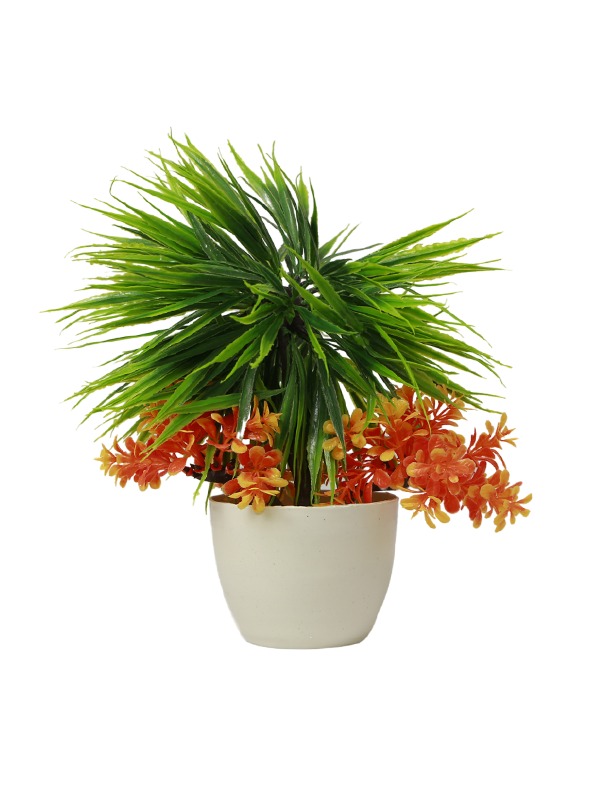 Round-Pot-planter-Pine-leaves
