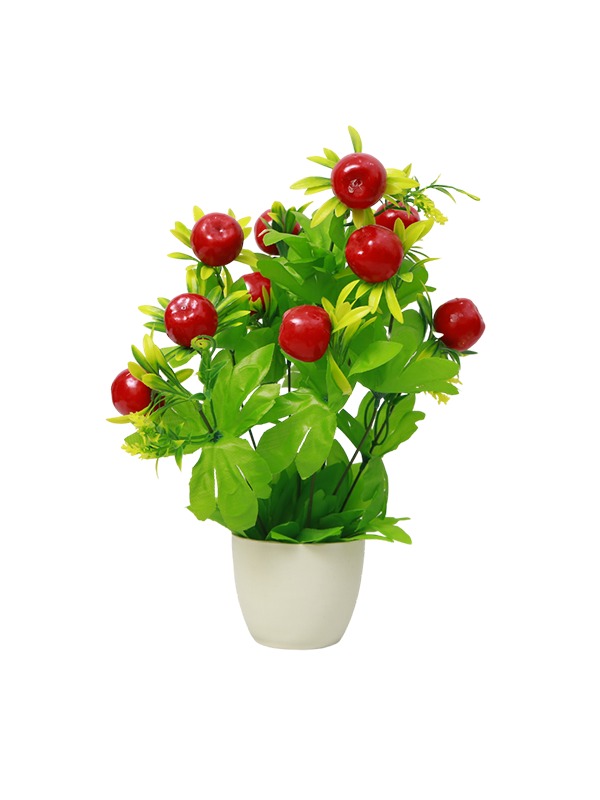 Round-pot-Fantasy-planter-Red-flowers
