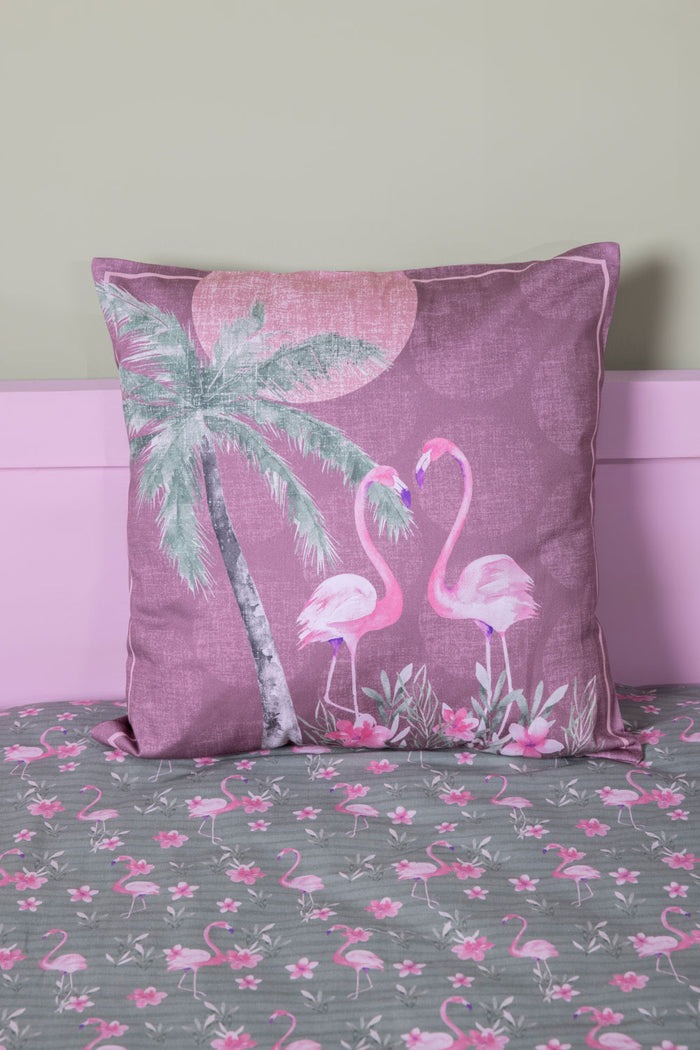 Flamingo on a Walk - Cushion Cover