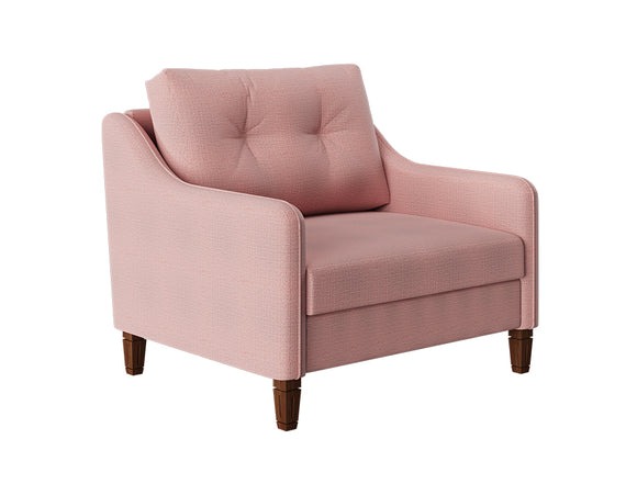 Kent-Sofa-1-Seater-Dusty-Pink-Jute-Fabric