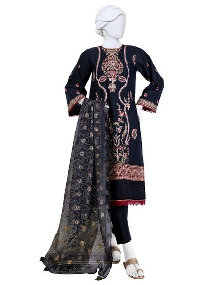 BLACK-LAWN-STITCHED-3PC-JLAWN-S-24-137
