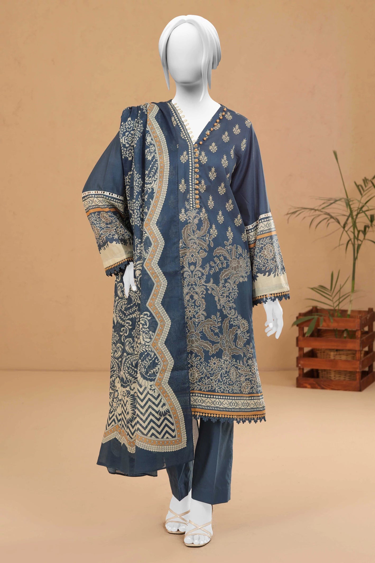 Blue-Printed-3PC-Unstitched
