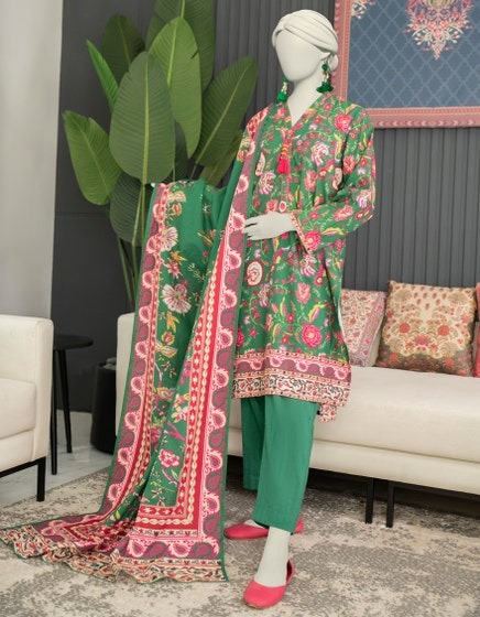 GREEN-KHADDAR-PRINTED-3PC-STITCHED
