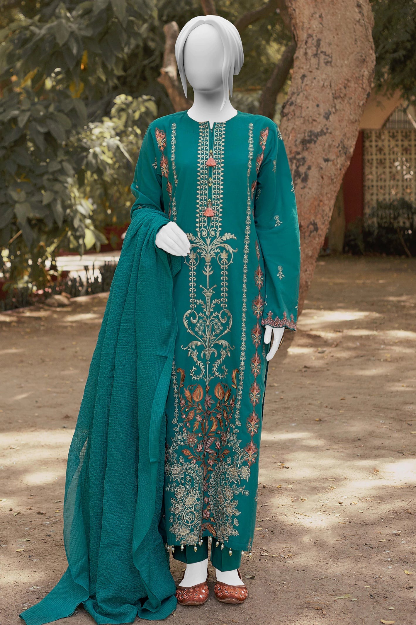 Green-Embroidered-3PC-Unstitched