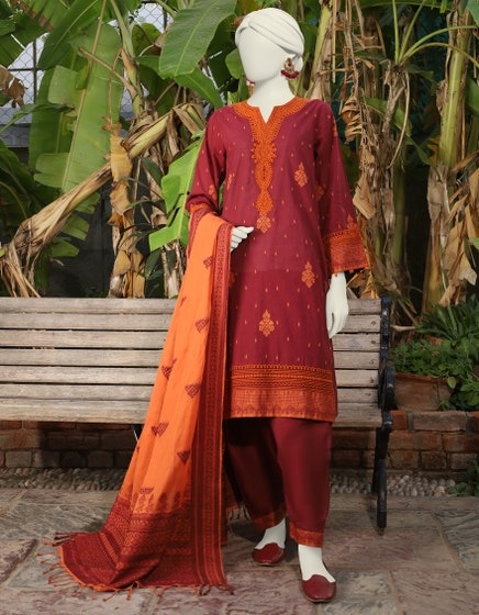 MAROON-COTTON-3PC-STITCHED-JLAWN-S-24-478
