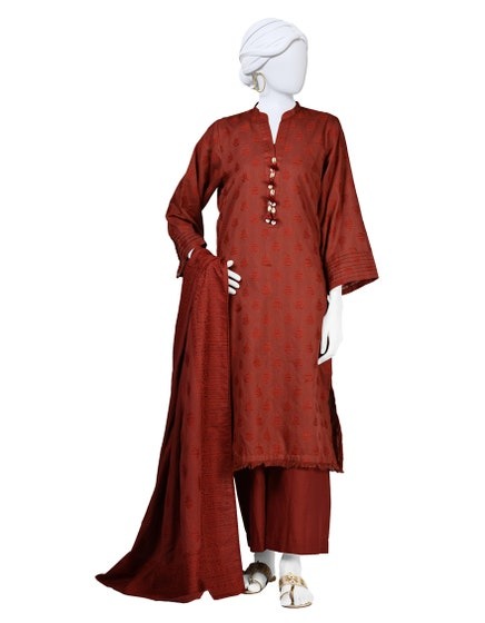 MAROON-JACQUARD-STITCHED-3PC-JLAWN-S-24-127
