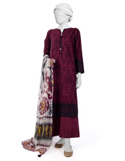 MAROON-KHADDAR-EMBROIDERED-3PC-STITCHED
