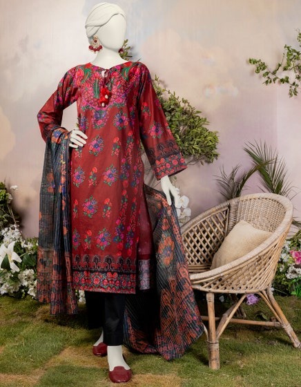 MAROON-LAWN-2PC-PRINTED-STITCHED-JJPW-JW2-S-24-7001
