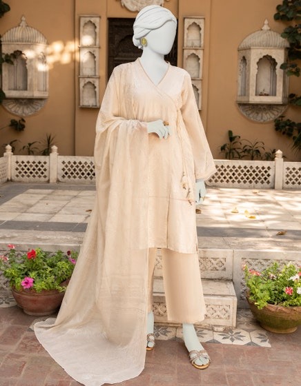 OFF-WHITE-RAW-SILK-3PC-STITCHED-JLAWN-S-23-409
