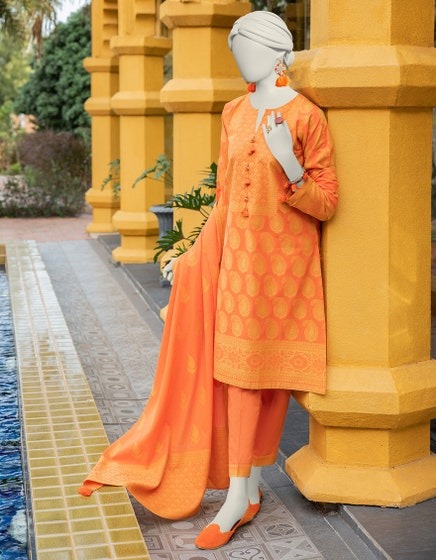 ORANGE-JACQUARD-3PC-STITCHED-JLAWN-S-24-081
