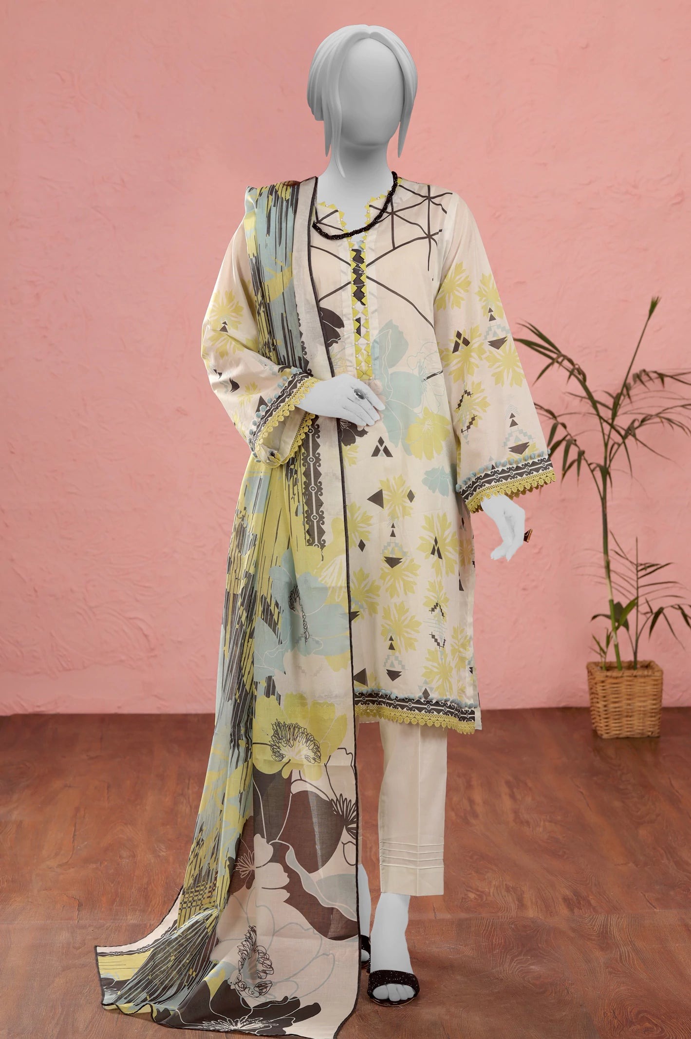 Off-White-Printed-Unstitched-Kurti-With-Dupatta