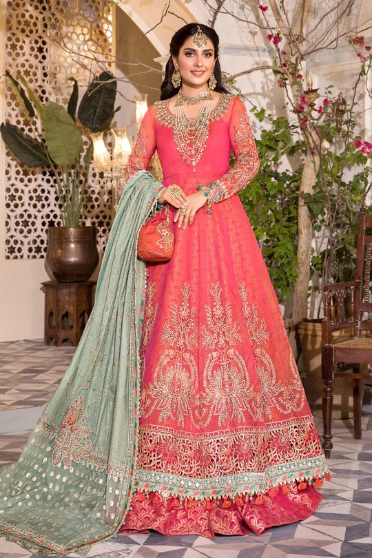 Unstitched-MBROIDERED-Salmon-Pink-and-Feroza-(BD-2402)