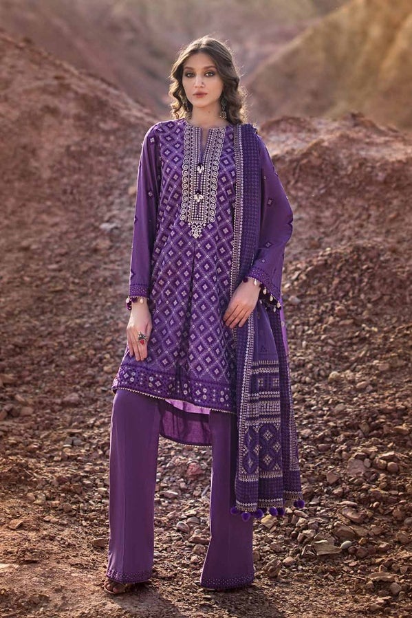 Unstitched-Suit-with-Gold-Lacquer-Printed-Chiffon-Dupatta-BM-42008