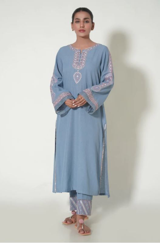 Unstitched-2-Piece-Dyed-Embroidered-Karandi-Suit
