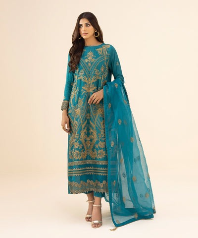 3-PIECE-EMBROIDERED-RAW-SILK-SUIT