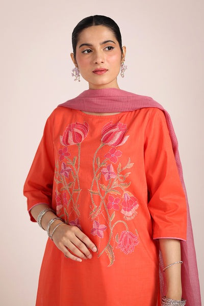 Artisanal-Feminine-Zaib-Kurta-S25T6091-Orange-14