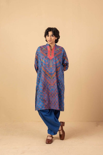 Panelled-Jigsaw-Kurta-W24W3172-Blue-8