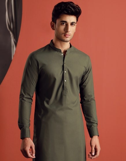 ARMY-GREEN-BLENDED-KAMEEZ-SHALWAR-JJKS-A-33100
