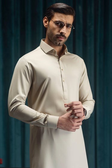 BIRMINGHAM-LIGHT-KHAKI-BLENDED-KAMEEZ-SHALWAR
