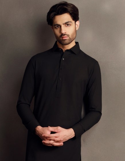 BLACK-BLENDED-KAMEEZ-SHALWAR-JJKS-W-33032
