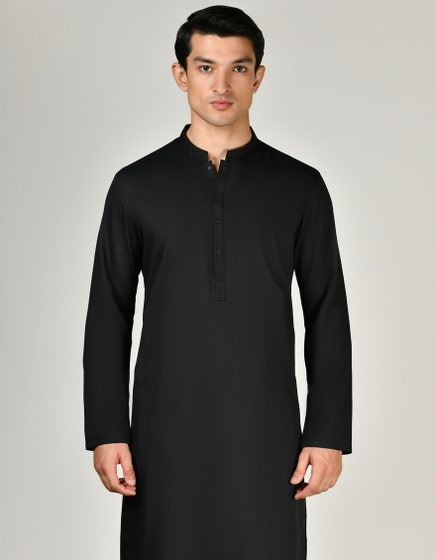 BLACK-BLENDED-SEMI-FORMAL-KAMEEZ-SHALWAR-JJKS-A-34855
